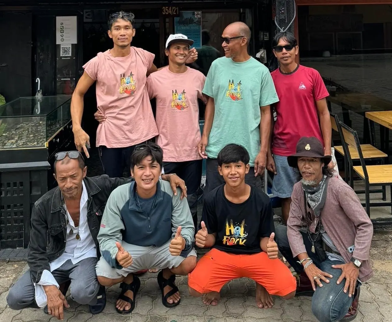 The Hot Rock team in front of the shop on Walking Street